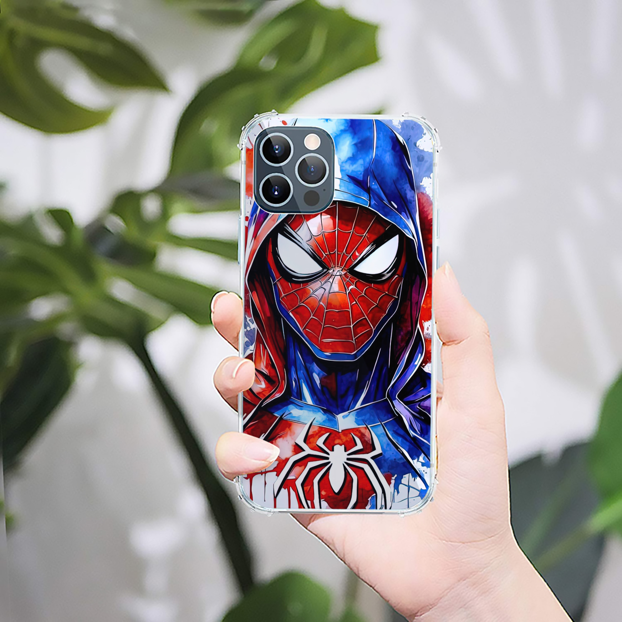 （画像用） Spider Man スパイダーマン 【iPhone 12シリーズ対応】透明スマホケース（クリアソフトケース）